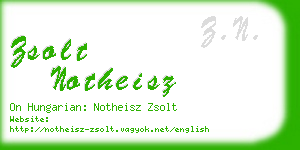 zsolt notheisz business card